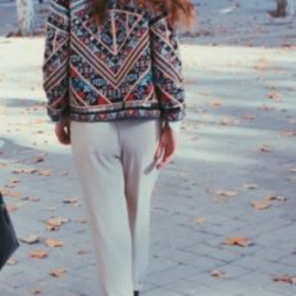 Zara embroidered embellished blazer jacket aztec - Picture 5 of 8